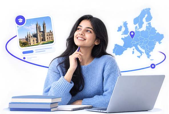 Students planning their education journey in Europe